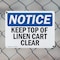 Signmission Keep Top Of Linen Cart Clear, 14 in W x Rectangle, Plastic OS-2PACK-NS-P-1014-L-13881 - alternate 4